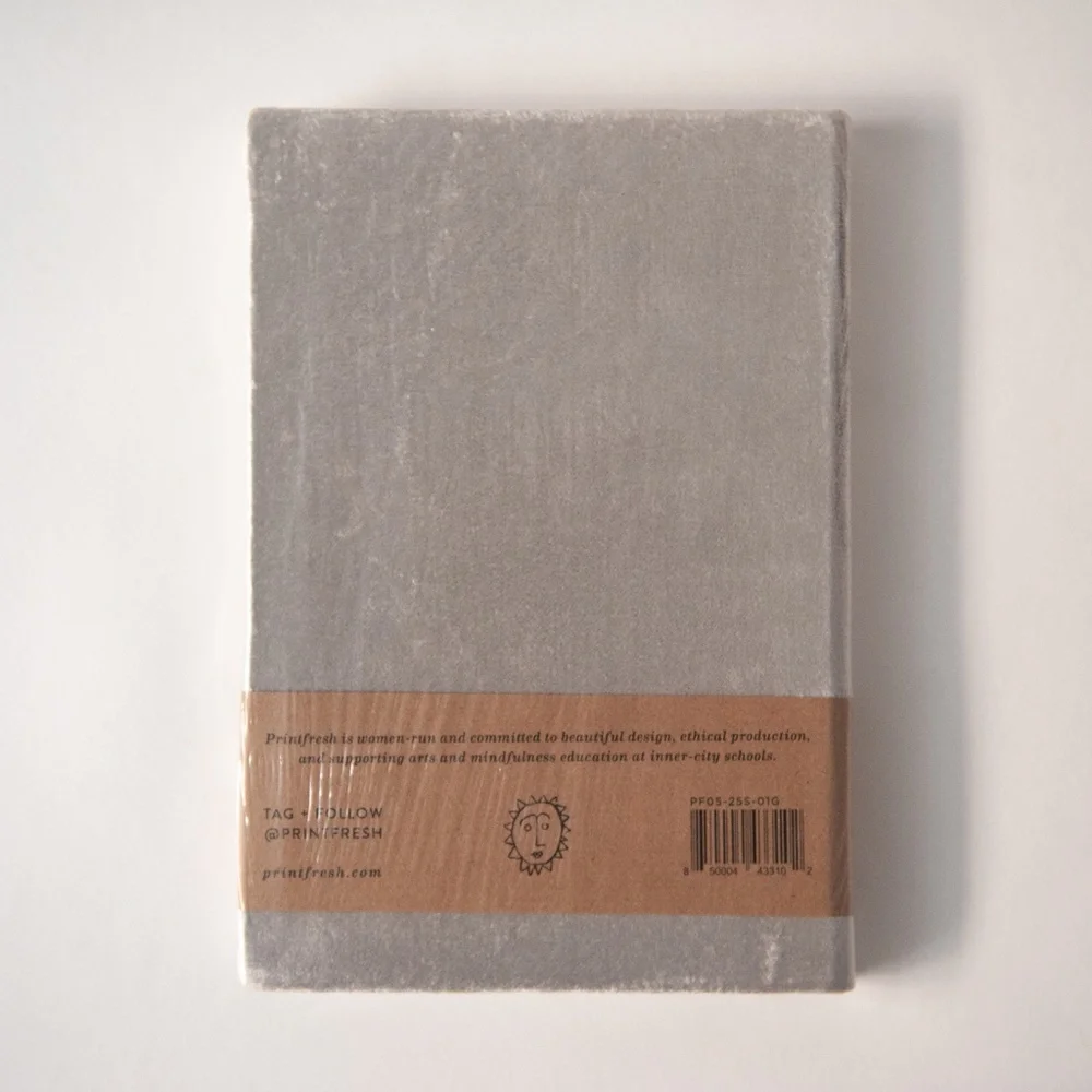 Print Fresh Smoking Journal in Gray Velvet Hardcover